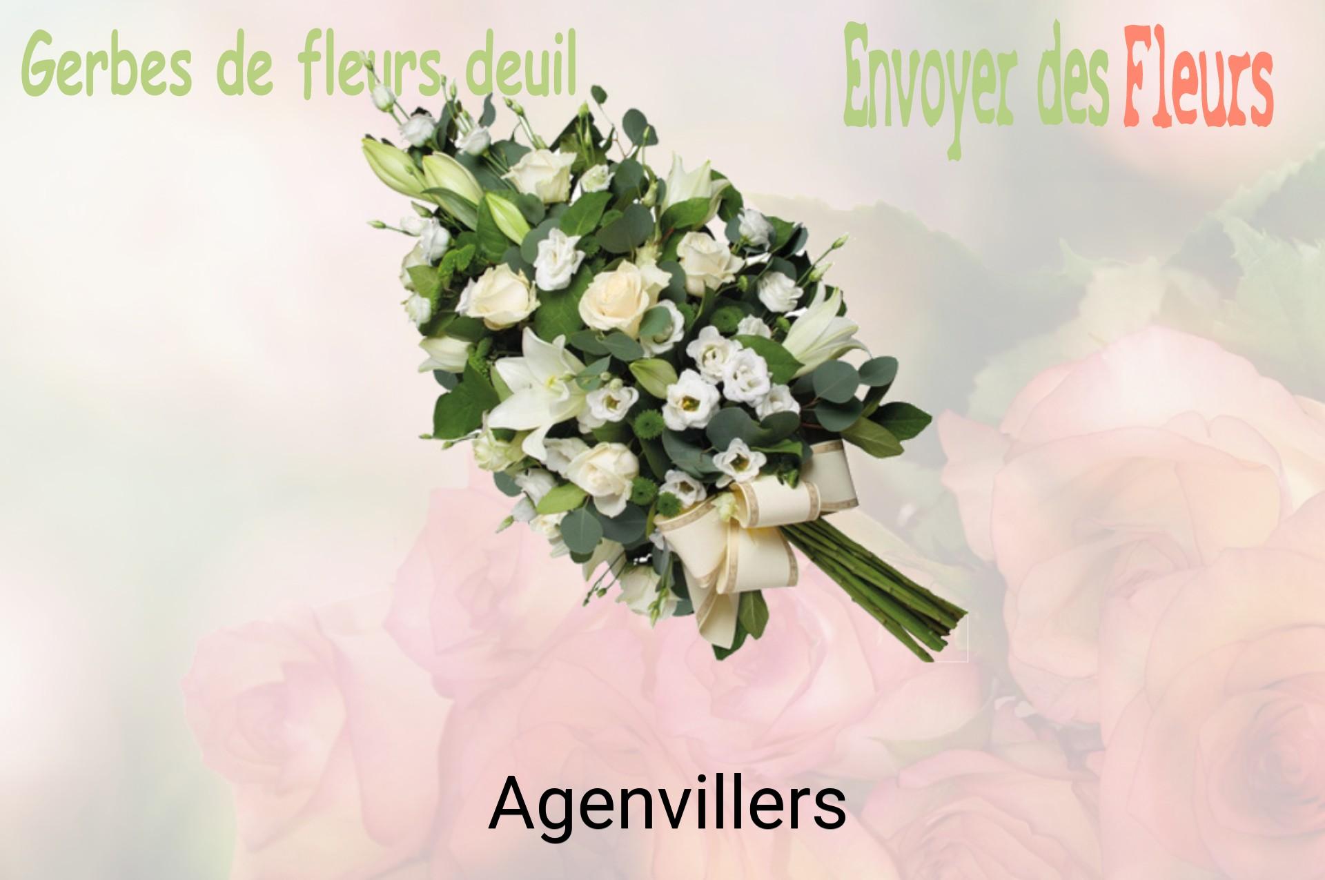 Gerbe de fleurs de deuil livrée à Agenvillers